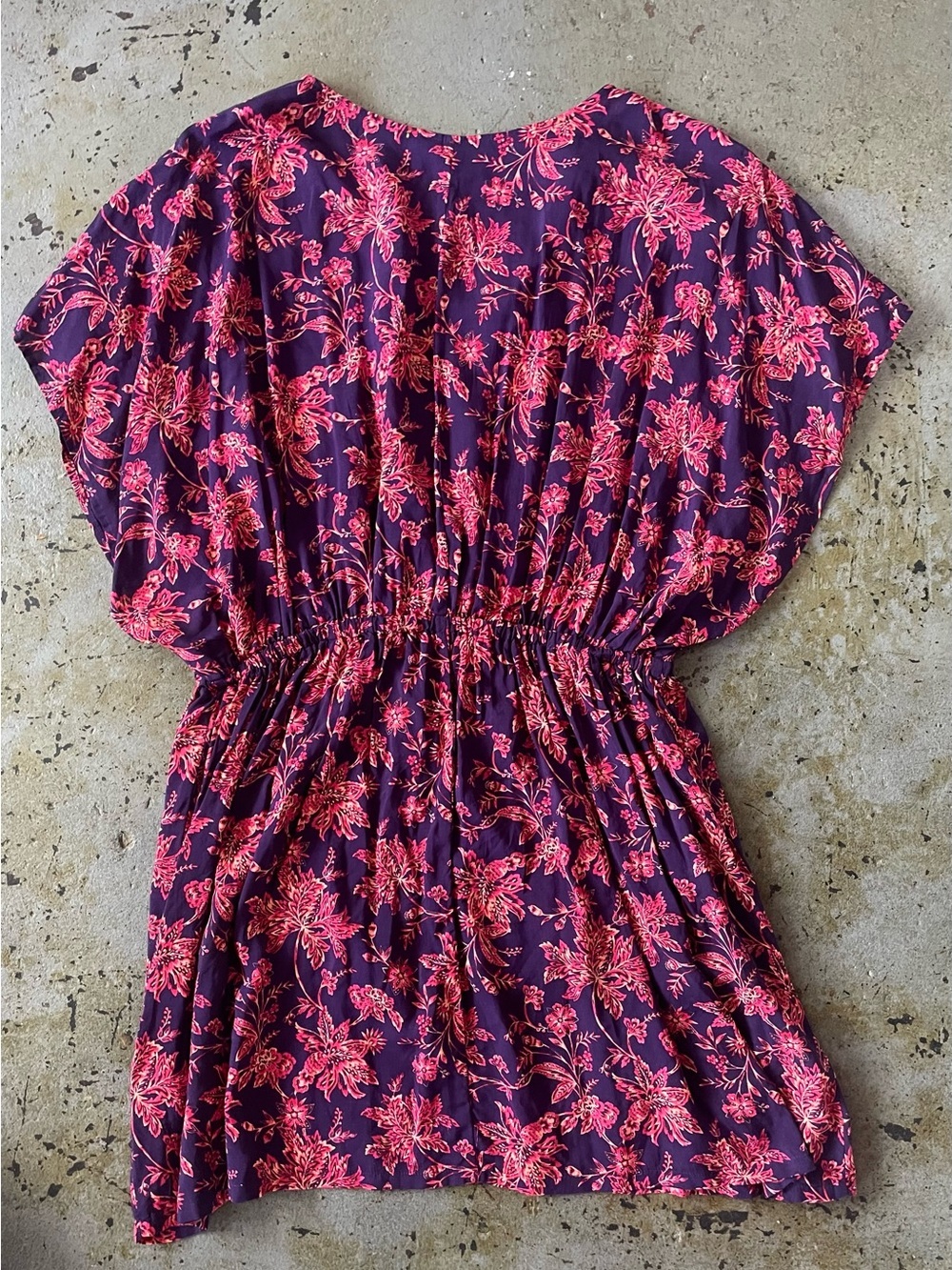 Land’s End Flutter Sleeve Swim Cover-Up Dress in Vibrant Floral Print Size XS-S - Picture 5 of 7